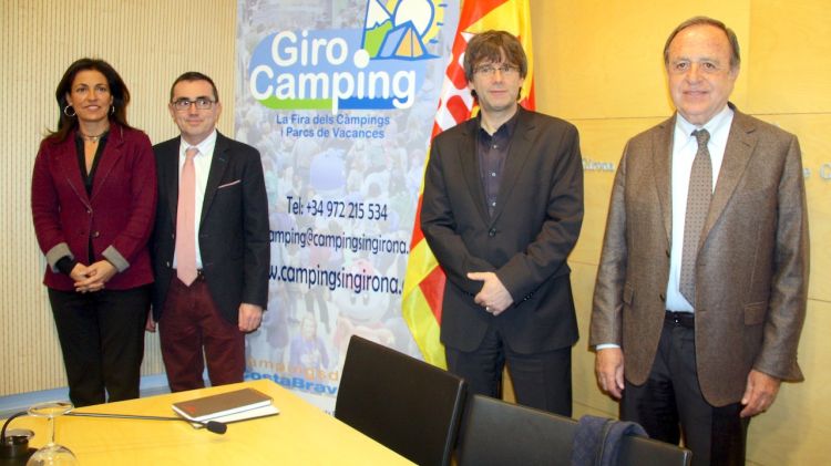 Marian Muro, Miquel Gotanegra, Carles Puigdemont i Joan Giraut © ACN
