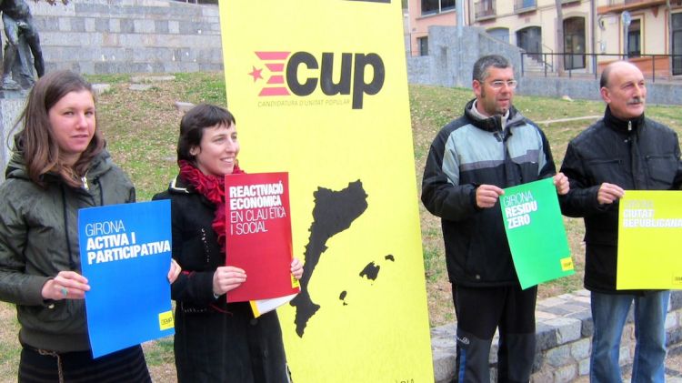 Presentació dels eixos d'acció de la CUP, ahir a Girona