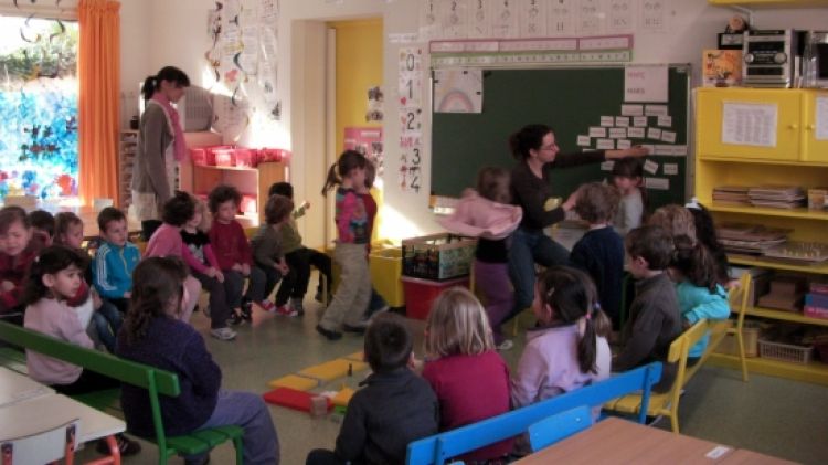 Imatge d'una de les classes bilingües de l'escola Aragó de Prada de Conflent © ACN